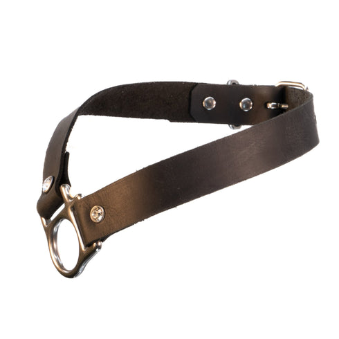 SiaLinda: Halsband Trigon mit exklusivem O - Ring Element aus italienischem Latigo Leder - SiaLinda.com