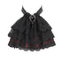 SiaLinda: Jabot Spitzenkragen Schwarz - Rot – Gothic trifft Eleganz - SiaLinda.com