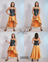 SiaLinda: O-Rock Aurelia, gold gelb, Satin, Lilien Applikation, asymmetrisch, geschlitzt - SiaLinda.com