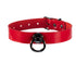 SiaLinda: Red Devil – Halsband Lackleder in Feuerrot, ohne oder mit schwarzem O - Ring - SiaLinda.com