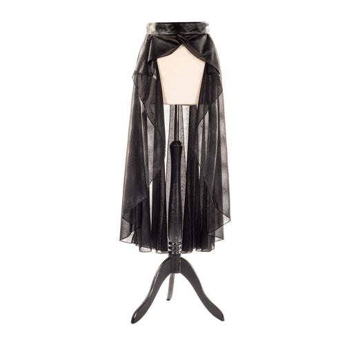 SiaLinda: Rock Leonie, schwarz, Design Rock der O, asymmetrisch, geschlitzt - SiaLinda.com