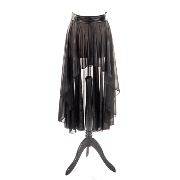 SiaLinda: Rock Leonie, schwarz, Design Rock der O, asymmetrisch, geschlitzt - SiaLinda.com