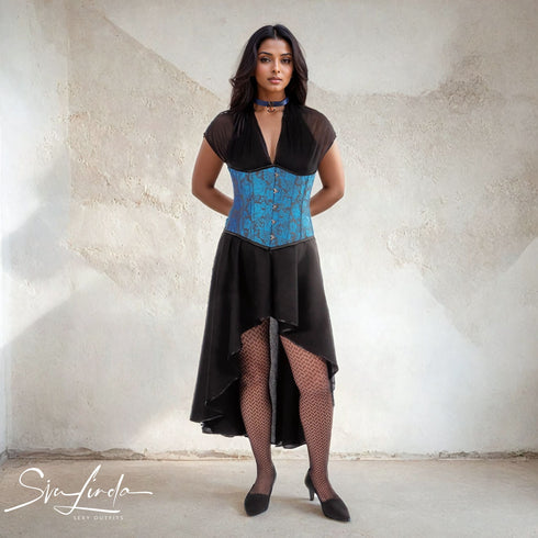 SiaLinda: Rock Linea, schwarz, Rock der O, Leinen Ökotex, asymmetrisch, geschlitzt - SiaLinda.com