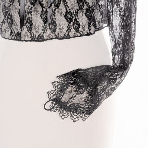 SiaLinda: Top Marica, schwarz, Spitze, ein Ärmel - SiaLinda.com