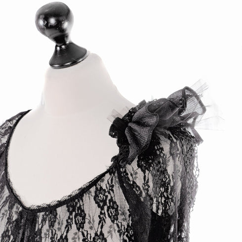 SiaLinda: Top Marica, schwarz, Spitze, ein Ärmel - SiaLinda.com