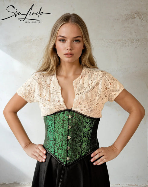 SiaLinda: Unterbrust Korsett Darah, grün, Premiumkollektion, sexy - SiaLinda.com