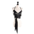 SiaLinda: Wickeltop Raffaella, schwarz, Kunstleder, Clubwear - SiaLinda.com