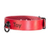 SiaLinda YOU Buddy rot - personalisiertes BDSM Halsband mit Edelstahl O - Ring, breites Rindsleder, mit Wunschgravur für Damen und Herren - SiaLinda.com