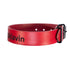 SiaLinda YOU Buddy rot - personalisiertes BDSM Halsband ohne Ring, breites Rindsleder, mit Wunschgravur für Damen und Herren - SiaLinda.com