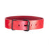 SiaLinda YOU Buddy rot - personalisiertes BDSM Halsband ohne Ring, breites Rindsleder, mit Wunschgravur für Damen und Herren - SiaLinda.com