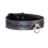 SiaLinda YOU Buddy schwarz Ring - personalisiertes BDSM Halsband mit Edelstahl O - Ring, breites Rindsleder, mit Wunschgravur - SiaLinda.com