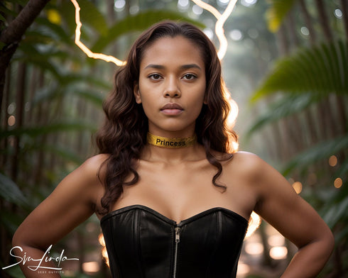 SiaLinda: YOU GOLD Personalisiertes Halsband DEIN NAME oder WORT, individuell erstellt. Feinstes Ziegen Premium Leder - SiaLinda.com