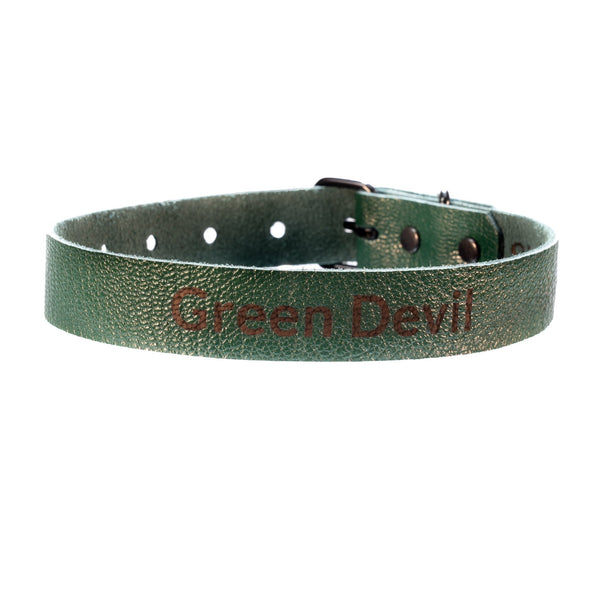 SiaLinda: YOU Green Personalisiertes Halsband DEIN NAME oder WORT, individuell erstellt. Feinstes Ziegen Premium Leder - SiaLinda.com