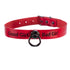 SiaLinda: YOU Halsband Red Devil mit schwarzem Ring, personalisiertes Lackleder Halsband rot, individuelle Gravur - SiaLinda.com