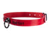 SiaLinda: YOU Halsband Red Devil mit schwarzem Ring, personalisiertes Lackleder Halsband rot, individuelle Gravur - SiaLinda.com
