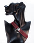 SiaLinda: YOU Halsband Red Velvet mit Ring, weinrot, Veloursleder, graviert mit deinem Wunschtext, silberfarbener O-Ring - SiaLinda.com