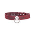 SiaLinda: YOU Halsband Red Velvet mit Ring, weinrot, Veloursleder, graviert mit deinem Wunschtext, silberfarbener O-Ring - SiaLinda.com