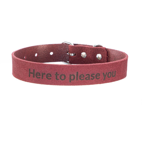 SiaLinda: YOU Halsband Red Velvet ohne Ring, weinrot, Veloursleder, graviert mit deinem Wunschtext - SiaLinda.com