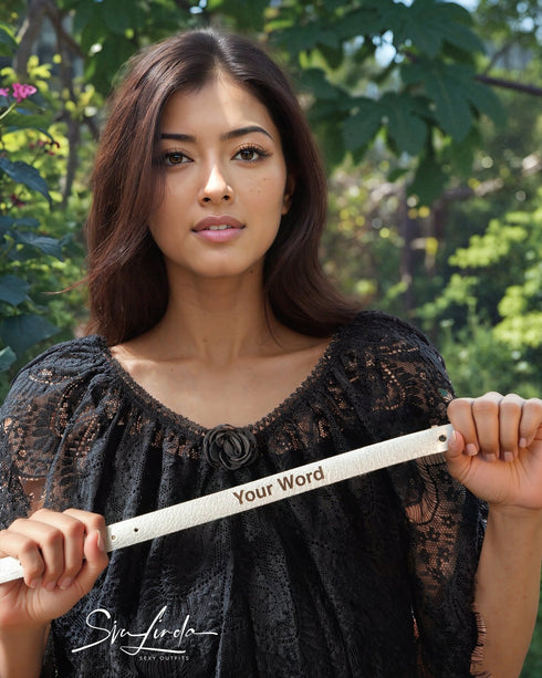 SiaLinda: YOU SILBER Personalisiertes Halsband DEIN NAME oder WORT, individuell erstellt. Feinstes Ziegen Premium Leder - SiaLinda.com