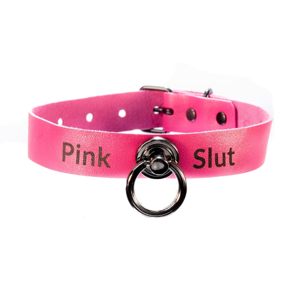 SiaLinda: YOU Ziege pink mit Ring, Personalisiertes Halsband DEIN NAME oder WORT, individuell erstellt. Feinstes Ziegen Premium Leder - SiaLinda.com