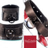 Sparset aus Arm - oder Fußfesseln schwarz soft und passendem Halsband Softleder - SiaLinda.com