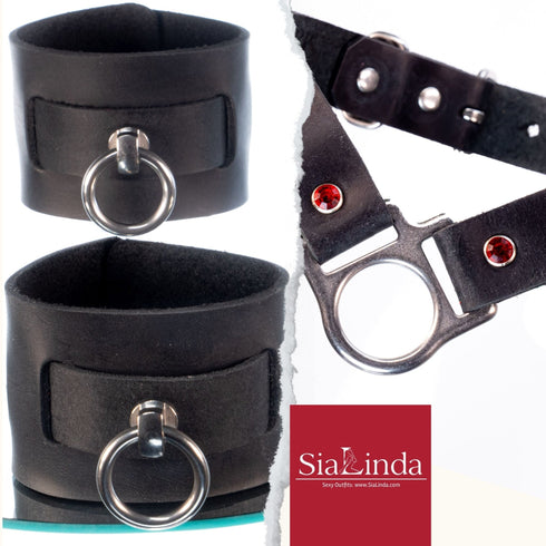 Sparset Trigon Chroma und Arm - oder Fußfesseln mit Edelstahlring - SiaLinda.com