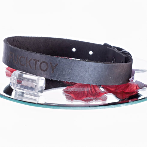 YOU BLACK Personalisiertes Halsband mit Wunschtext, individuell erstellt. Schwarz, italienisches Premium Leder - SiaLinda.com