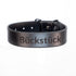 YOU Buddy schwarz - personalisiertes BDSM Halsband ohne Ring, breites Rindsleder, mit Wunschgravur - SiaLinda.com