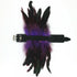 SiaLinda: 2er Set Federarmband Zaha aubergine lila, mit Federn und schwarzem Leder, einstellbar - SiaLinda.com