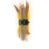 SiaLinda: 2er Set Federarmband Zaha gelb braun, mit Federn und schwarzem Leder, einstellbar - SiaLinda.com