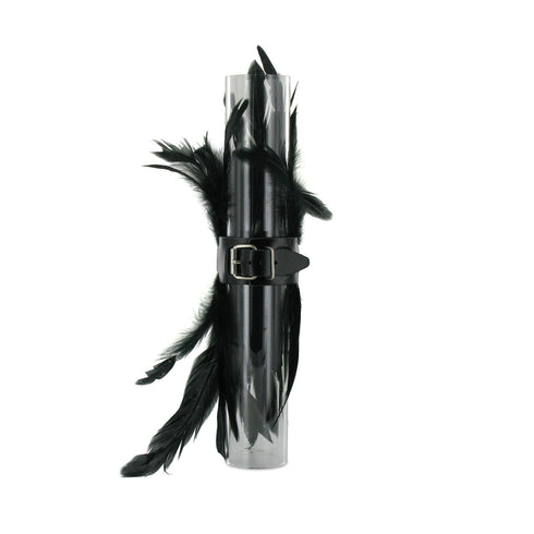 SiaLinda: 2er Set Federarmband Zaha schwarz, mit Federn und schwarzem Leder, einstellbar - SiaLinda.com