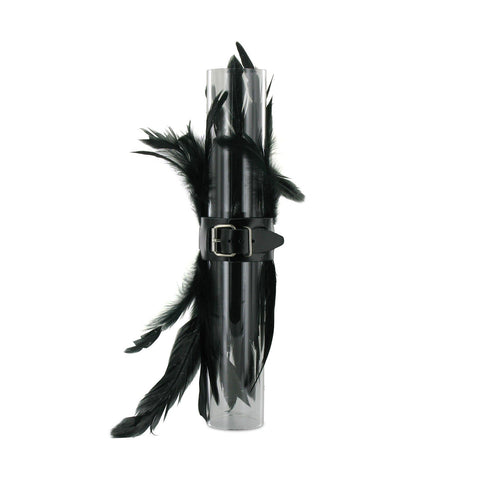 SiaLinda: 2er Set Federarmband Zaha schwarz, mit Federn und schwarzem Leder, einstellbar