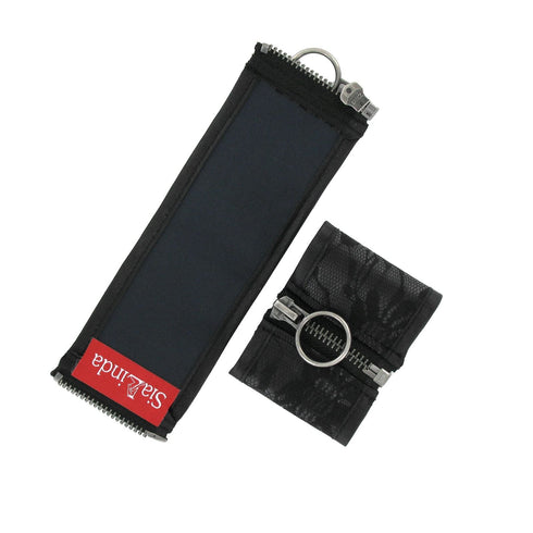 SiaLinda: Armband Set Vicky, Manschette, Kunstleder, Reißverschluss, schwarz - SiaLinda.com