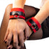SiaLinda: Armbänder BDSM Leder mit Neoprenpolster schwarz - rot - SiaLinda.com