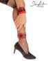 SiaLinda: Armbänder Fußfesseln Serie Soft BDSM Leder rot - schwarz | Bondage Armfesseln - SiaLinda.com