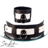 SiaLinda: Armbänder Fußfesseln Serie Soft BDSM Leder schwarz - weiß | Bondage Armfesseln - SiaLinda.com