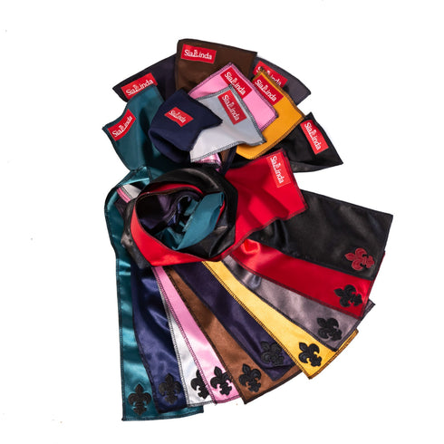 SiaLinda: Augenbinde Zola II Vanessa, petrol - türkis grün, Satin - SiaLinda.com