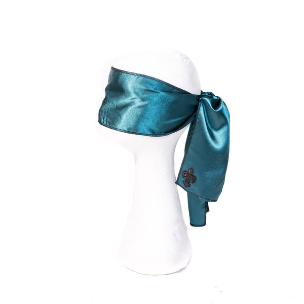 SiaLinda: Augenbinde Zola II Vanessa, petrol - türkis grün, Satin - SiaLinda.com