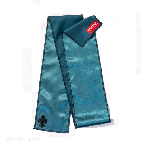 SiaLinda: Augenbinde Zola II Vanessa, petrol - türkis grün, Satin - SiaLinda.com