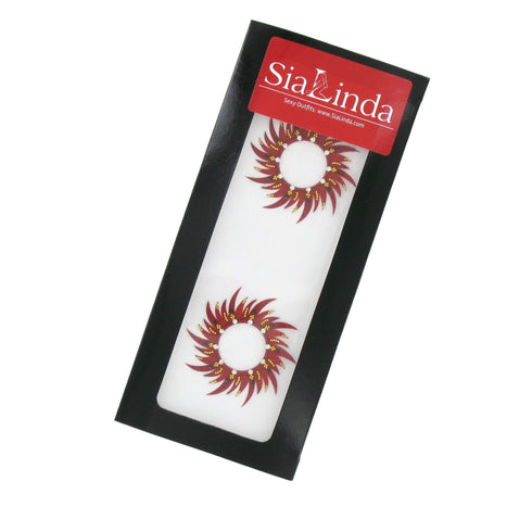 SiaLinda: Brust- und Körpertattoo Elele, selbstklebend, 2er Set, rot gold, Strass - SiaLinda.com