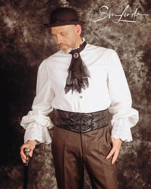 SiaLinda for Men: Gürtel Goar, mit Schnürung hinten, schwarz