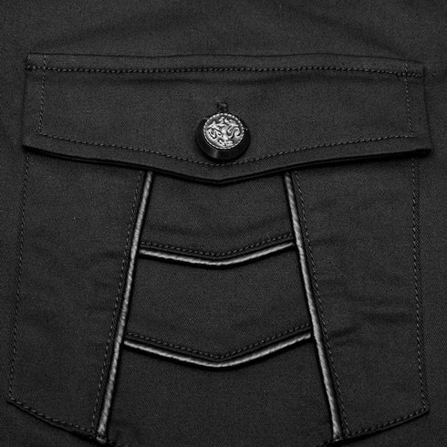 SiaLinda for Men: Hemd Kjell, kurzärmlig, dezenter Military Style, Baumwolle - SiaLinda.com