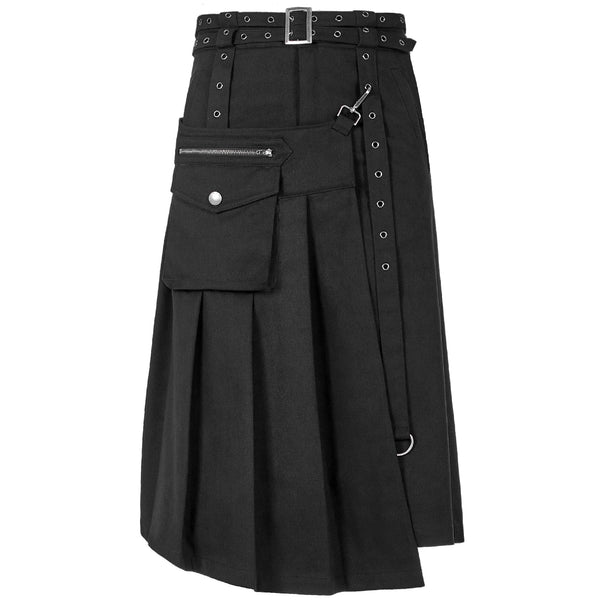 SiaLinda for Men: Herrenrock Baldwin, Baumwollstoff, Seitentasche, schwarz - SiaLinda.com