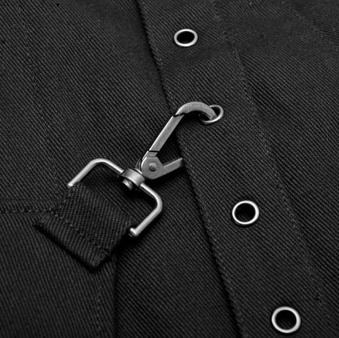 SiaLinda for Men: Herrenrock Baldwin, Baumwollstoff, Seitentasche, schwarz - SiaLinda.com