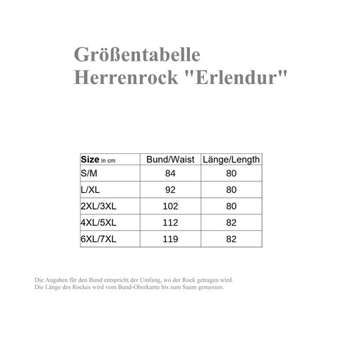 SiaLinda for Men: Herrenrock Erlendur, Kilt Stil, Baumwolle und Leder, schwarz - SiaLinda.com