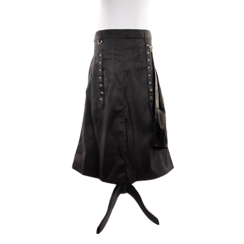 SiaLinda for Men: Herrenrock Erlendur, Kilt Stil, Baumwolle und Leder, schwarz - SiaLinda.com