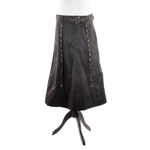 SiaLinda for Men: Herrenrock Erlendur, Kilt Stil, Baumwolle und Leder, schwarz - SiaLinda.com