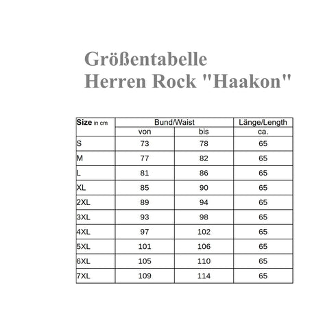 SiaLinda for Men: Herrenrock Haakon, Kilt Stil, Baumwolle, schwarz - SiaLinda.com