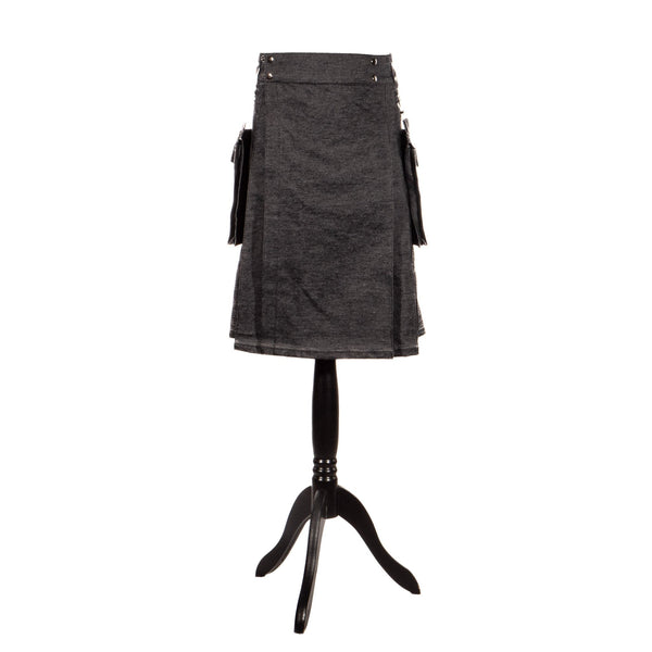 SiaLinda for Men: Herrenrock Haakon, Kilt Stil, Baumwolle, schwarz - SiaLinda.com