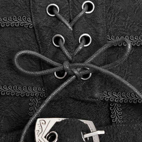 SiaLinda for Men: Herrenrock Ingvar, Kilt Stil, Baumwolle - Leinen, lang, schwarz - SiaLinda.com